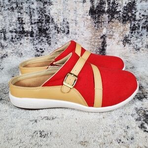 Spenco Women's Ashton Wool Slide Mule Baked Apple Red Size 11